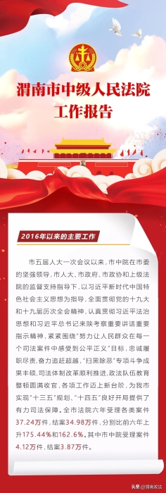 一圖讀懂渭南市中級人民法院工作報告