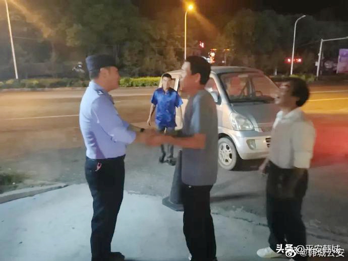 韓城警民接力幫助流浪男子回家。