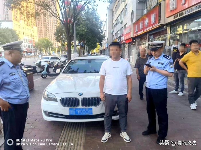 韓城公安交警查處一起醉駕違法行為。