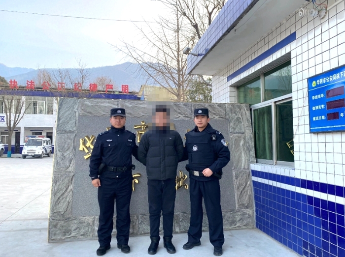 華陰公安桃下派出所抓獲一名網上追逃人員。