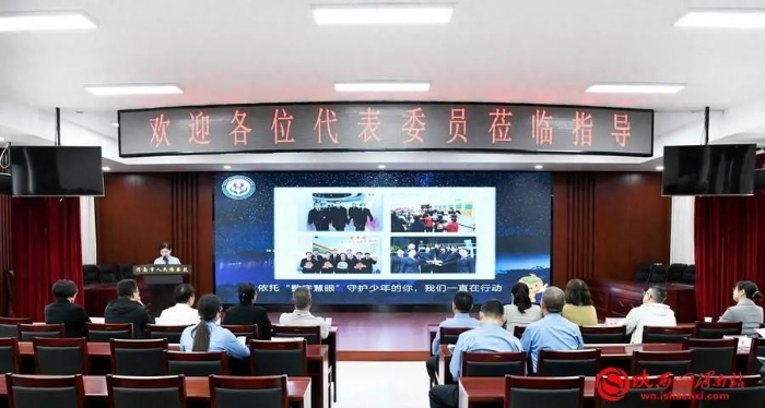 4月29日，渭南市人民檢察院開展了“代表委員話數(shù)字檢察”開放日活動(dòng)。記者 許艾學(xué) 攝